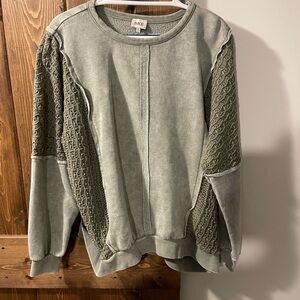 BKE Women's Olive Textured Sweater